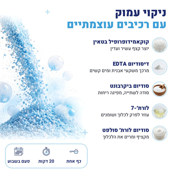 ניקוי עמוק עם רכיבים עוצמתיים